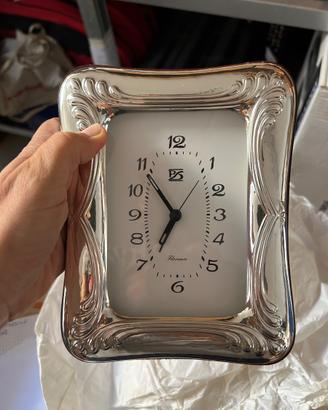 Orologio da tavolo in argento