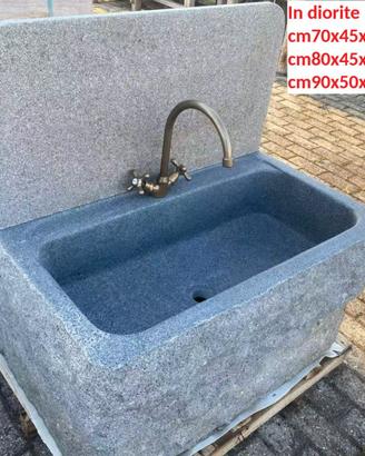 Lavello lavandino per cucina in pietra 70/80/90cm