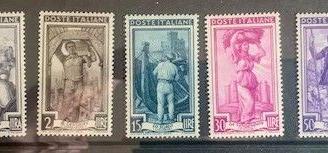 Serie Francobolli Italia al Lavoro 1950