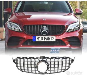 GRIGLIA MERCEDES W205 14-18 AMG GT NERO LUCIDO CRO