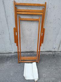 Sedia SDRAIO in legno per esterni con tessuto