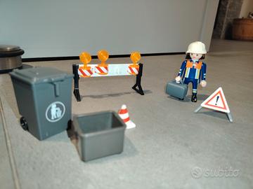 Set Playmobil Lavori Stradali e Netturbino