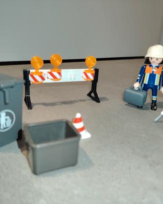 Set Playmobil Lavori Stradali e Netturbino