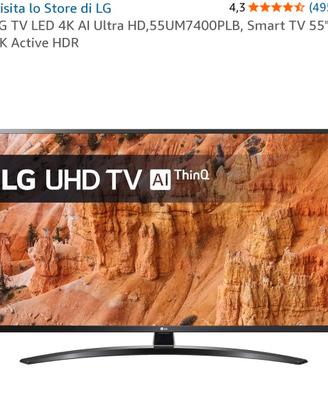 TV LG 4k ultra HD 55 pollici 