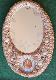 Specchio con orologio originale indiano