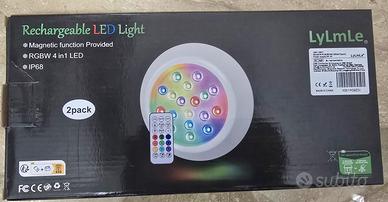 Faretto Led RgbW Ricaricabile IP68 PISCINA 