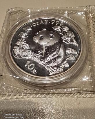 moneta argento 999 1oz panda cinese del 1997