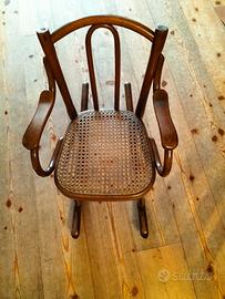Sedia a dondolo per bimbi Thonet