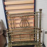 letti singoli in ferro battuto verde 