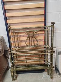 letti singoli in ferro battuto verde 