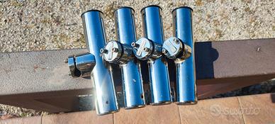 4  portacanne acciaio inox x tubolari