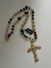 Collana Dolce & Gabbana rosario con perle e croce