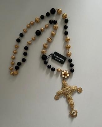 Collana Dolce & Gabbana rosario con perle e croce