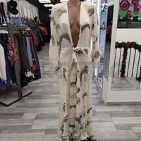 VESTITO ROBERTO CAVALLI BIANCO SCIVOLATO SETA GHEP