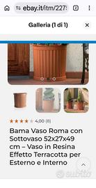 Vaso resina Effetto terracotta Bama
