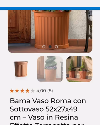 Vaso resina Effetto terracotta Bama