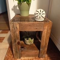 tavolino quadrato stile country 