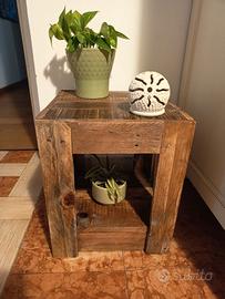 tavolino quadrato stile country 