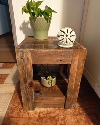 tavolino quadrato stile country 