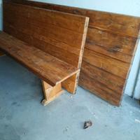 2 Tavoloni in legno per taverna + 2 cassapanche