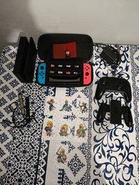Nintendo switch+pro controller+13 giochi+dlc+amibo