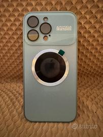 COVER iPHONE 15 PRO MAX Celeste Metal Magsafe