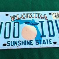 Targa auto vintage americana Stato della Florida