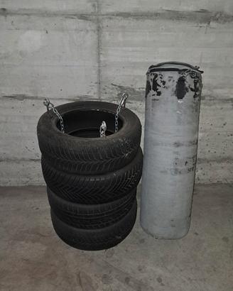 Sacco boxe gomme + sacco boxe 