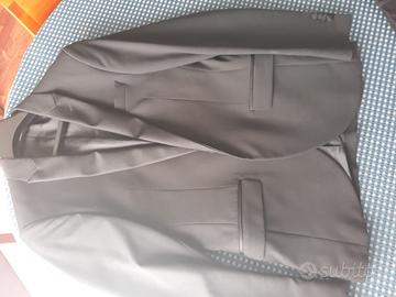 abito nero smoking uomo taglia 48 + camicia bianca