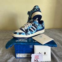 Adidas forum 84 low x Bape blue camo