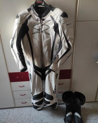 tuta 100%.pelle da moto