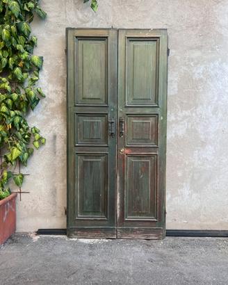 Portoncino a doppio battente in legno anni 30