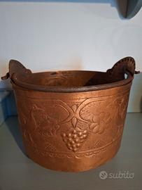 antco secchio decorato in rame 800