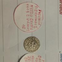 monete medievali Polonia rare  mezzo grosso 