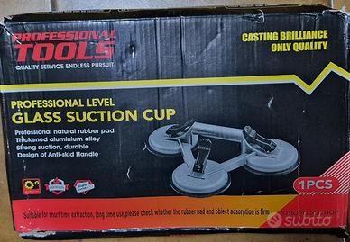 Sollevatore in alluminio a 3 ventose per vetri