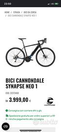 Cannodale  ebike da corsa Sinapsi