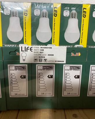 10 Lampade Led Goccia E27 14W Luce Naturale