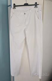Pantaloni Uomo Bianchi Rifle 100% Cotone