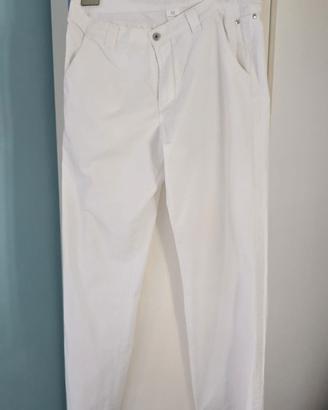 Pantaloni Uomo Bianchi Rifle 100% Cotone