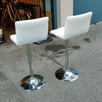 2 sedie cucina altezza regolabile bianche