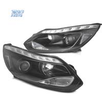 FARI FORD FOCUS MK3 11-14 LUCE DIURNA A LED NERI