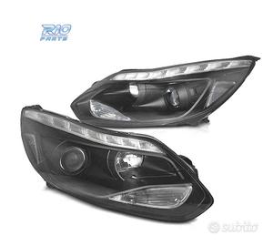 FARI FORD FOCUS MK3 11-14 LUCE DIURNA A LED NERI