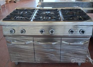 Cucina gas professionale 6 fuochi
