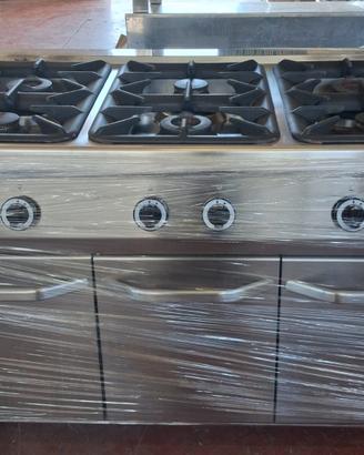 Cucina gas professionale 6 fuochi