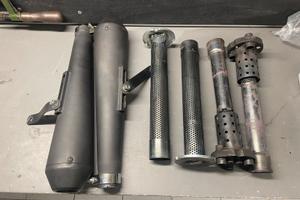 Scarichi “Megatone” per Moto Guzzi V65 Lario