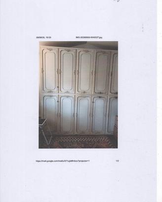 ARMADIO BIANCO  LACCATO 6 ANTE H 265 X 308 X 60