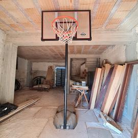 Canestro da Basket Regolabile con ruote.