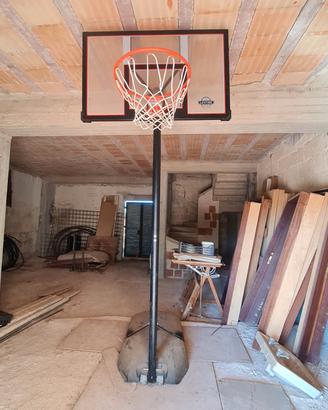 Canestro da Basket Regolabile con ruote.