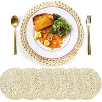 Tovagliette in Buccia di Mais Rotonde Set di 6