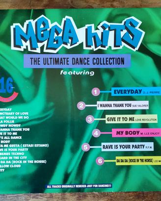 Mega Hits 2 Disco 12" Vinile '91 Rare Vinyl Italy 
